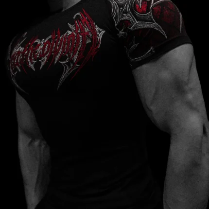 Breathe Divinity Armored Short Sleeve Compression BLOOD METAL.webp
