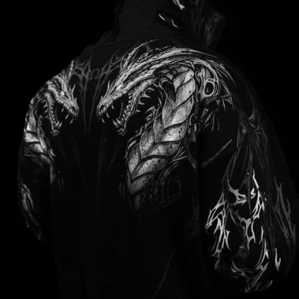 Tarnished Leviathan Oversized Zip up Hoodie [DARKNESS]1